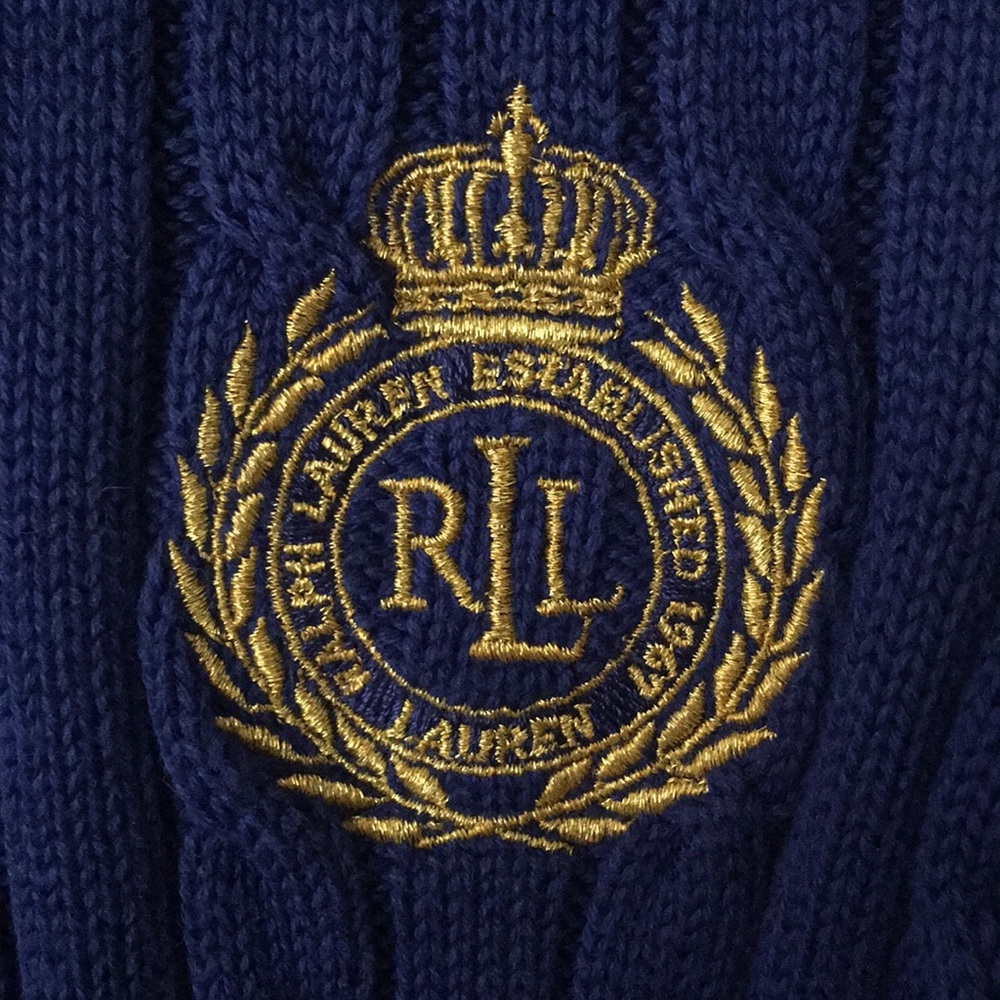 Lauren Ralph Lauren Blue Cable-Knit Sweater - Picture 3 of 5